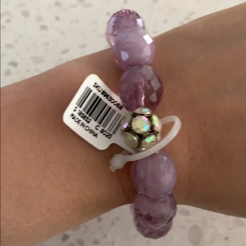 NWT Loft Purple Beaded Bracelet - Picture 3 of 3